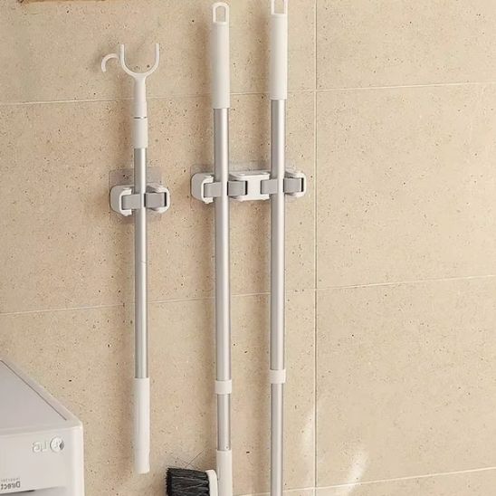 accroche-balai-mural-buanderie-sans-trou-auto-adhésif