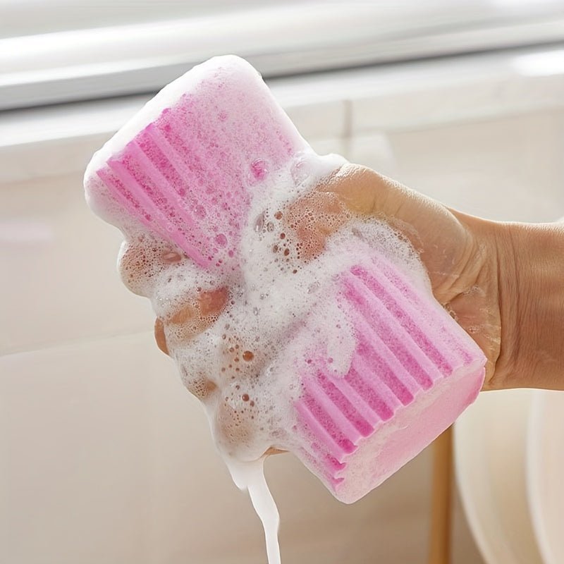 Éponge-rose-haute-densité-mousse-abondante