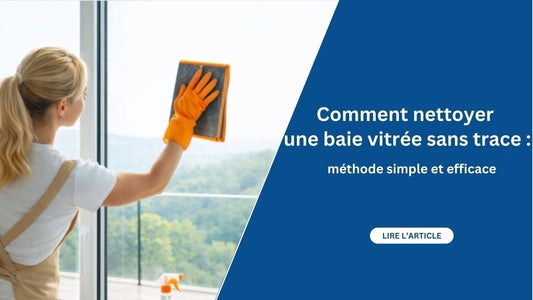 nettoyer une baie vitrée sans trace avec chiffon fibre de carbone
