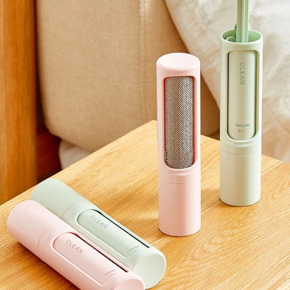 brosse-anti-poil-verte-rose-salon-tissu-tapis-réutilisable