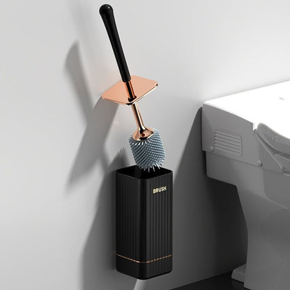 brosse-wc-silicone-noir-doré-design-élegant