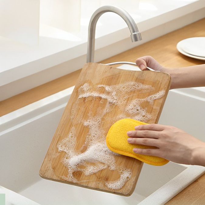 eponge-lavable-jaune-vaisselle-réutilisable-en-microfibre