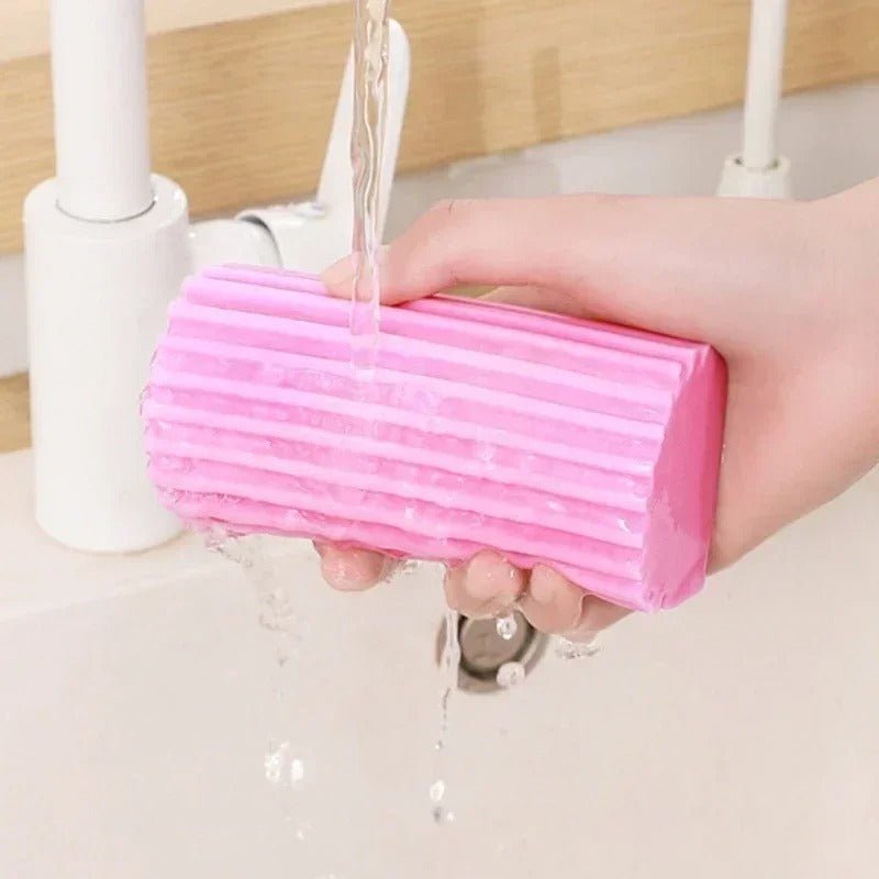 Éponge-multifonction-ultra-absorbante-rose-nettoyage-eau-claire