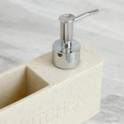 porte-éponge-beige-sable-distributeur-liquide-vaisselle-intégré