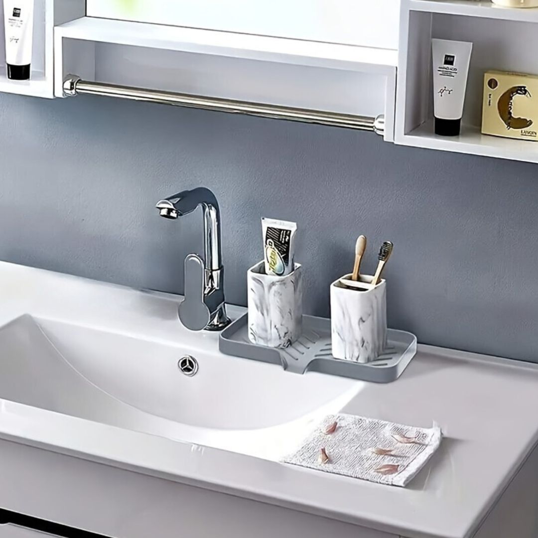 porte-éponge-pour-évier-salle de bain-tapis-égouttement-en-silicone